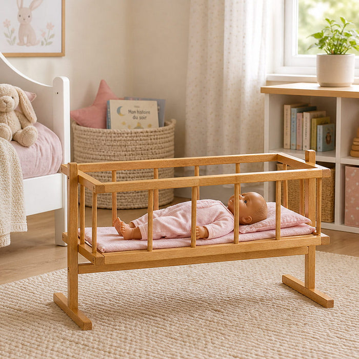 Solid wood cradle lifstyle in kids bedroom - Goldtex