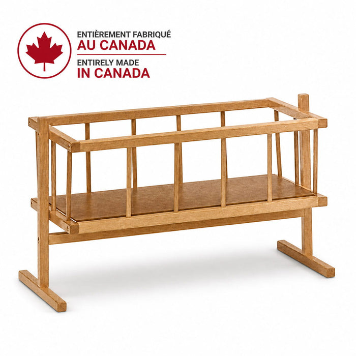 Solid Wood Dolls Cradle Made in Canada - Goldtex