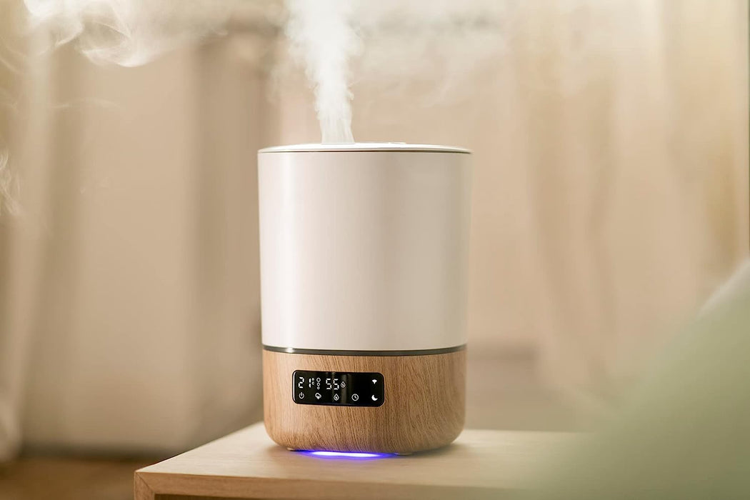 Safety 1st Connected Smart Humidifier - Cool Mist Humidifier with Hygrometer and Nightlight