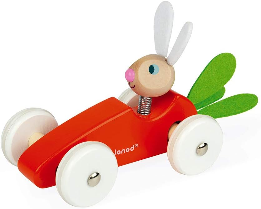 Janod Baby Rabbit's Carrot Wooden Car