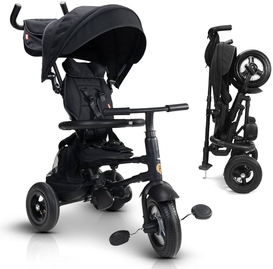 Poussette-tricycle Rito Plus pliable de Q Play  - Premium - Édition 2023