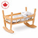 Solid maple wooden doll cradle - made in Canada