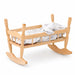 Solid maple wooden doll cradle