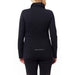 Matletik black long sleeve maternity jacket shown from the back on a woman standing.