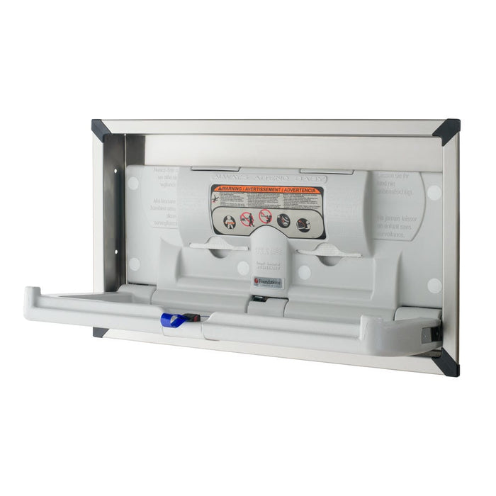 Table à langer commerciale encastrée horizontale classique de Foundations (avec cadre en acier inoxydable)