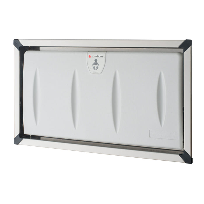 Table à langer commerciale encastrée horizontale classique de Foundations (avec cadre en acier inoxydable)