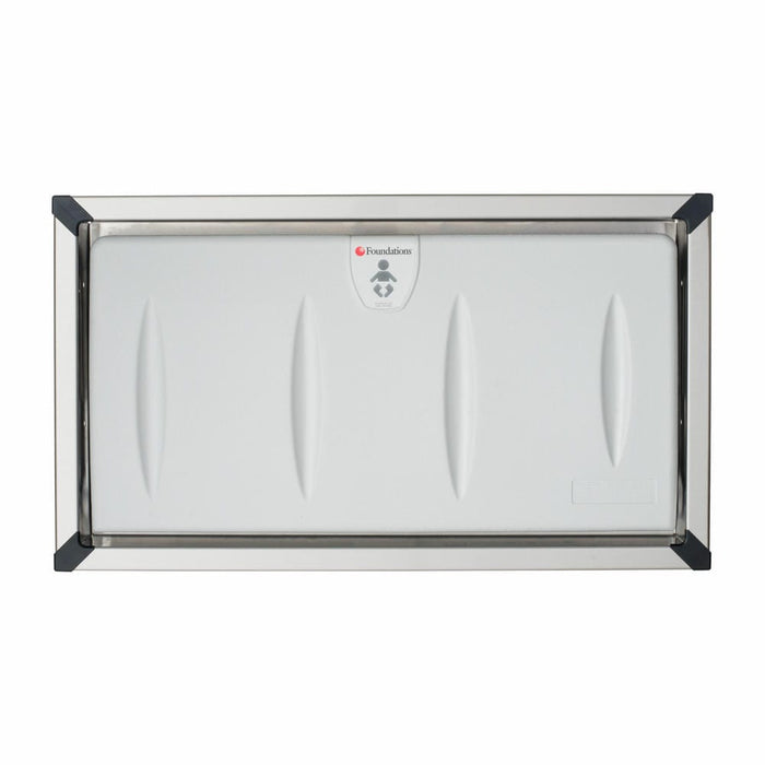 Table à langer commerciale encastrée horizontale classique de Foundations (avec cadre en acier inoxydable)