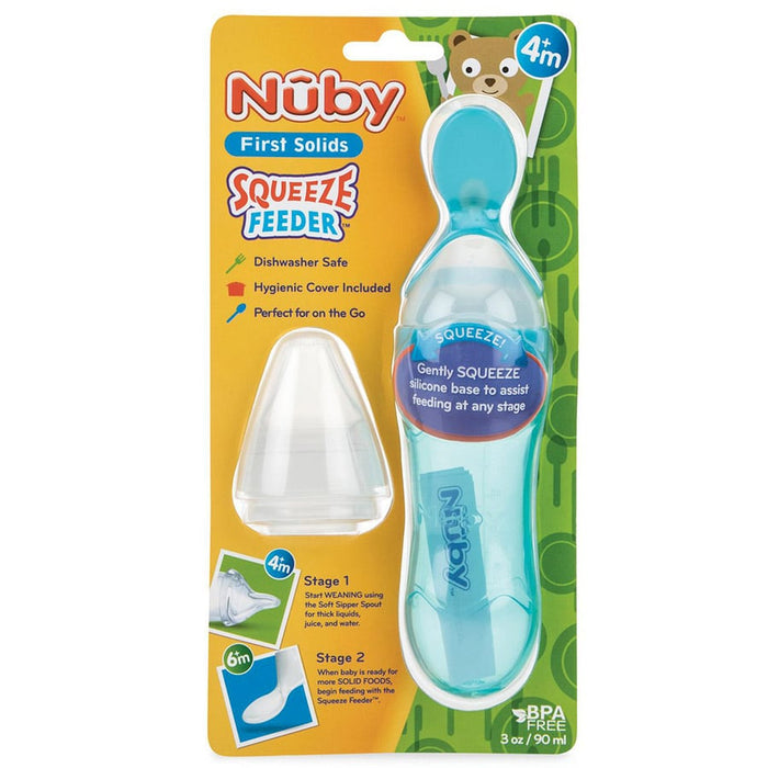 Nuby 2 Stage Silicone Squeeze Spoon Feeder