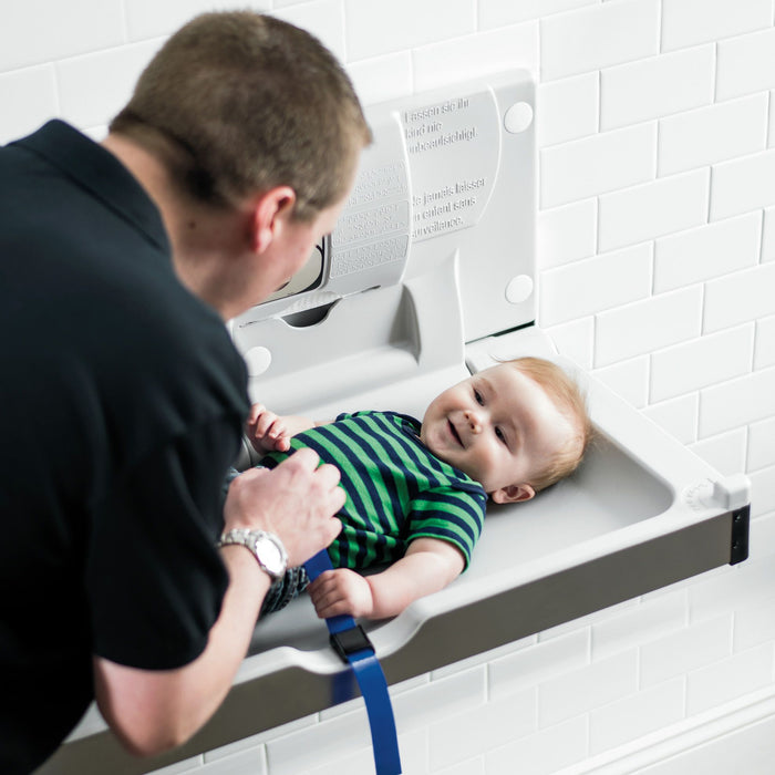 Goldtex Stainless Steel Frameless Horizontal Baby Changing Station, Surface Mount