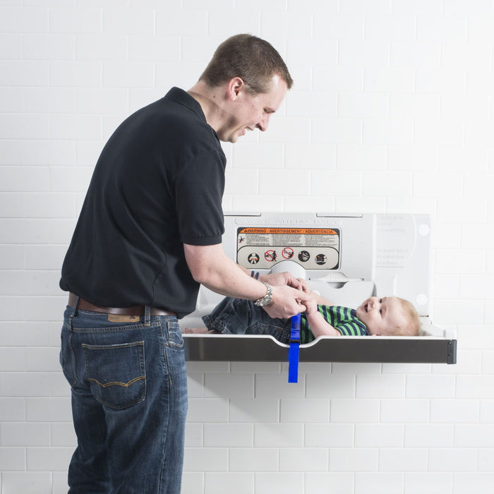 Goldtex Stainless Steel Frameless Horizontal Baby Changing Station, Surface Mount