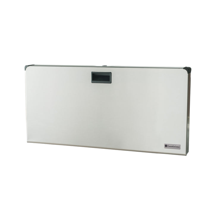 Goldtex Stainless Steel Frameless Horizontal Baby Changing Station, Surface Mount