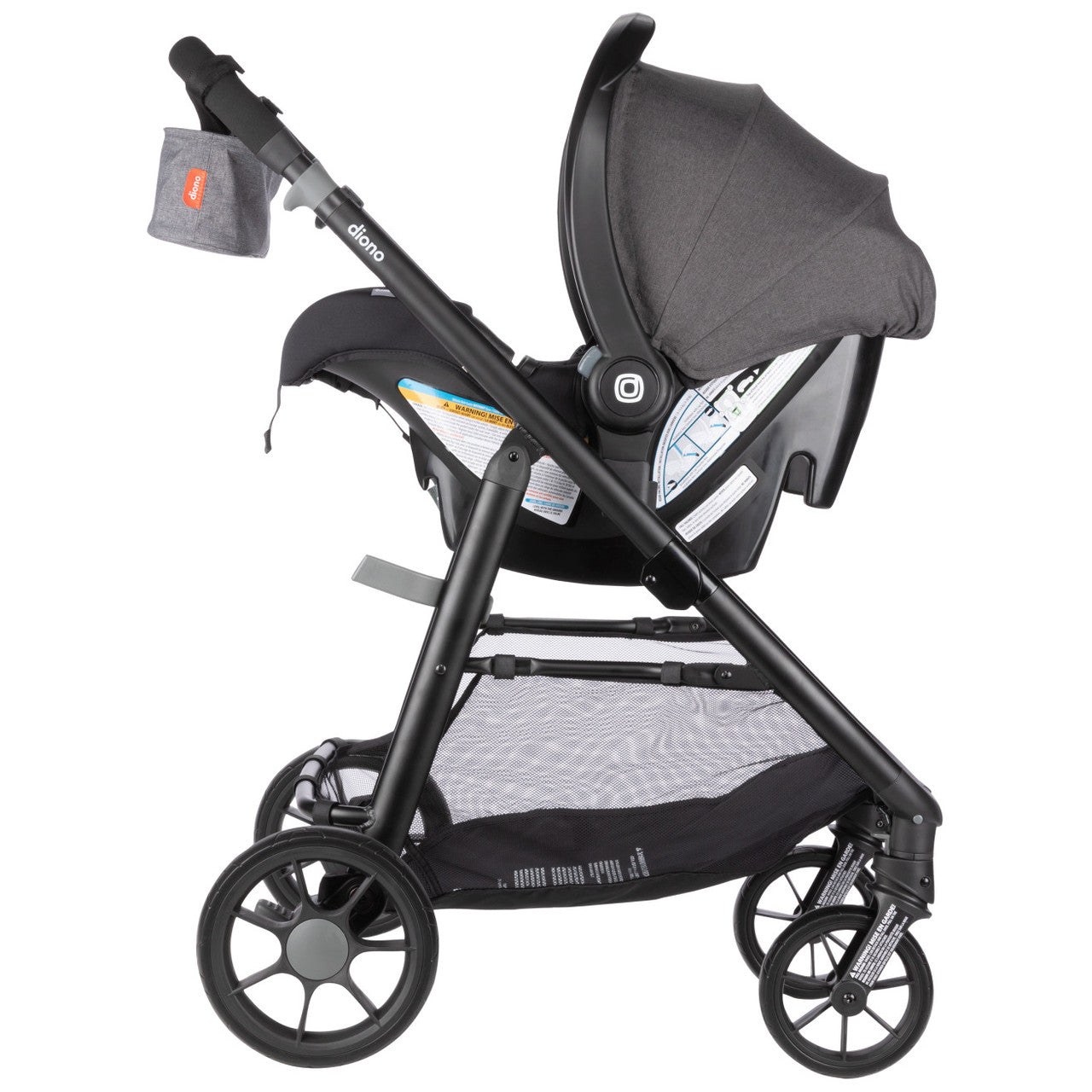 Système de voyage Quantum 4 de Diono 3-en-1 avec le siège d'auto LiteClik 30 R SafePlus pour bébé