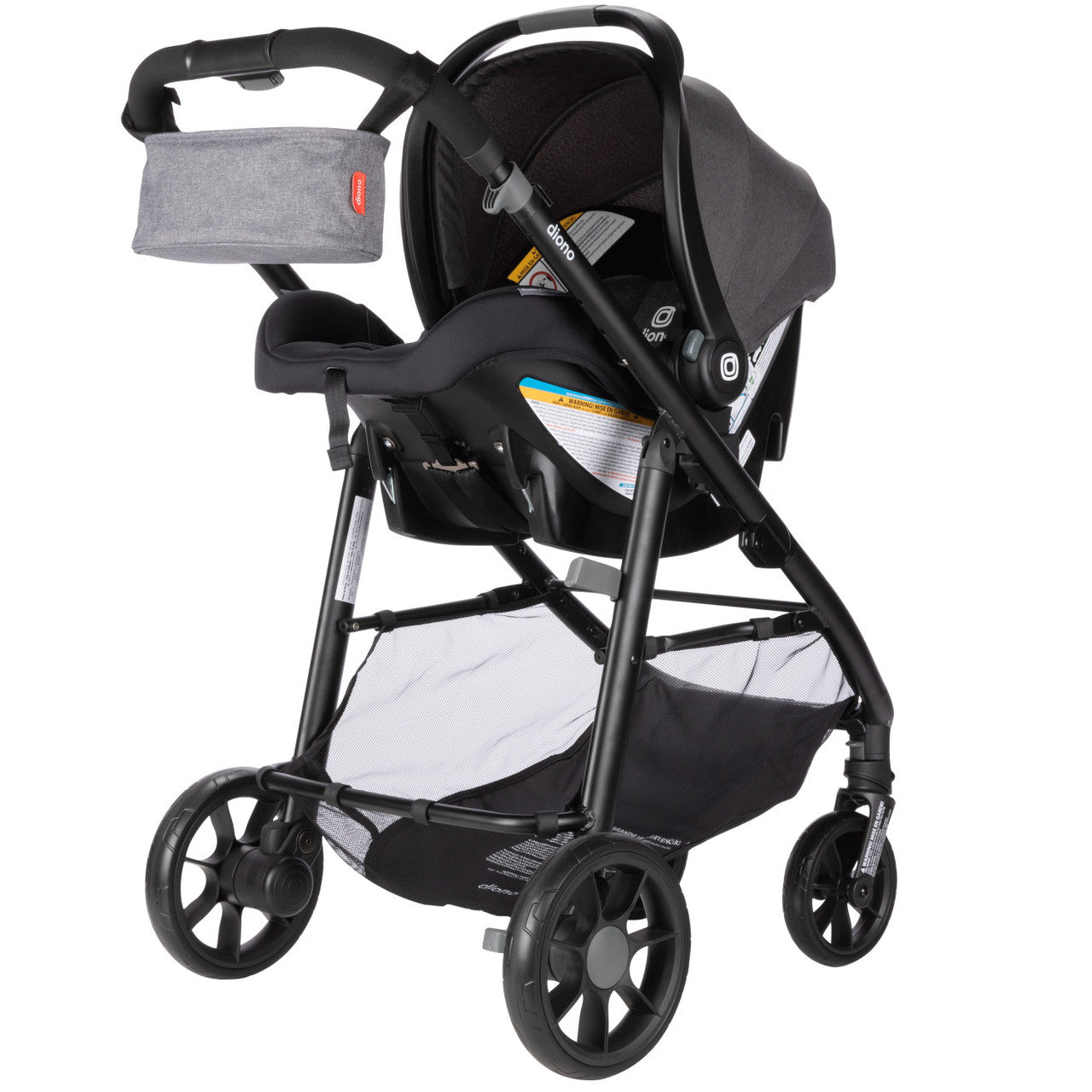 Système de voyage Quantum 4 de Diono 3-en-1 avec le siège d'auto LiteClik 30 R SafePlus pour bébé