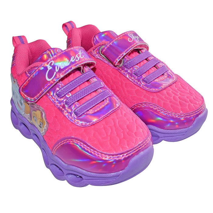 Kids Shoes Toddlers Paw Patrol Flashy Pink Sky & Everest Sports Light-Up Shoes (Sizes 5-10)
