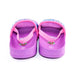 Paw Patrol girls’ purple and pink sandals shown from the back on a white background.