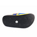 Boys Paw Patrol sandals shown from the bottom displaying the black textured sole and size marking.