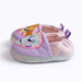 Girls Paw Patrol slippers in pink and purple with cartoon character faces, shown side by side on white background.