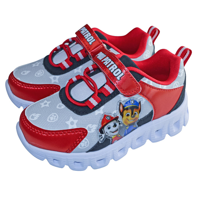 Paw Patrol Red & Grey Light-Up Sneakers – Toddler Sizes 6 to 10