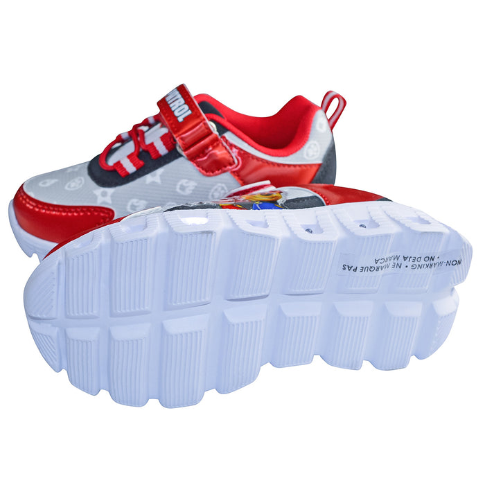 Paw Patrol Red & Grey Light-Up Sneakers – Toddler Sizes 6 to 10