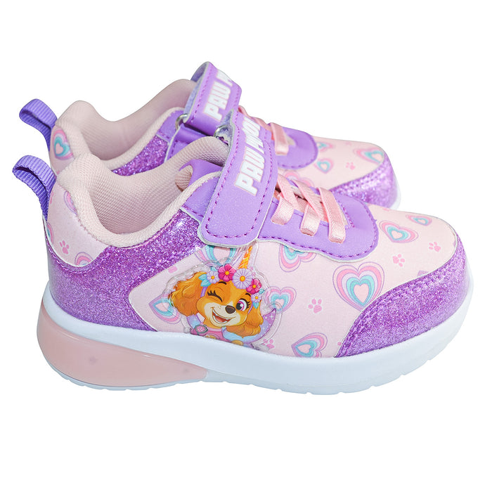 Paw Patrol Girls’ Light-Up Shoes – Rainbow Hearts – Toddler Sizes 6 to 10