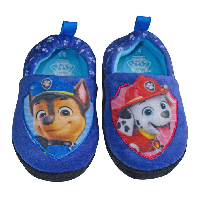 Boys' Paw Patrol Non-Slip Indoor Slippers – Chase & Marshall (Sizes 5–12 Toddler)
