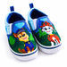Paw Patrol boys' slip-on canvas shoes featuring character prints, shown on a white background.