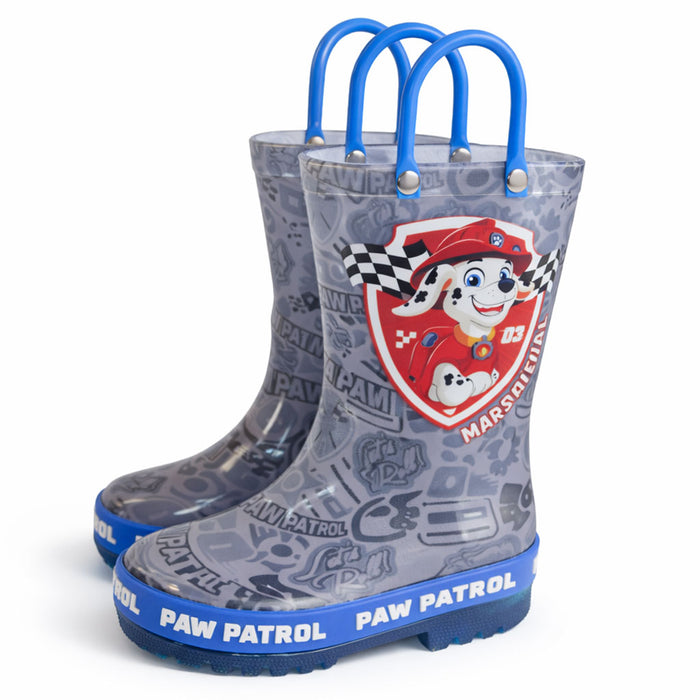 Kids Shoes Paw Patrol Light-Up Rain Boots – Chase & Marshall – Kids Sizes 6T to 11T