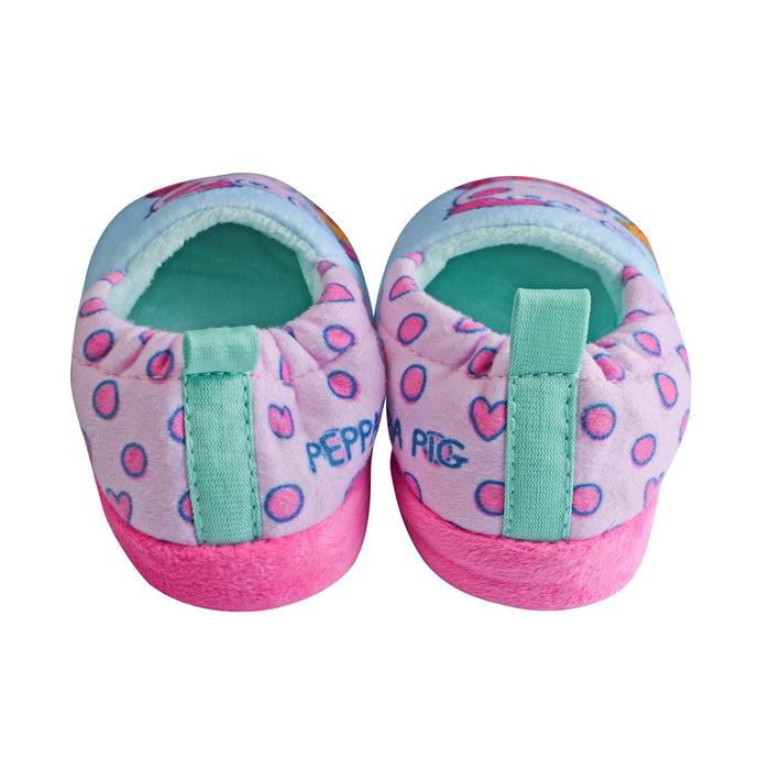 Peppa Pig Girls' Non-Slip Plush Indoor Slippers – Toddler Sizes 5 to 12