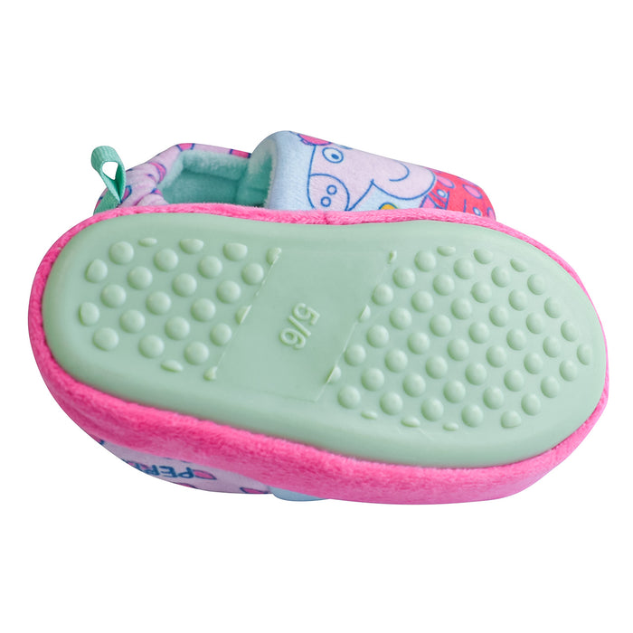 Peppa Pig Girls' Non-Slip Plush Indoor Slippers – Toddler Sizes 5 to 12