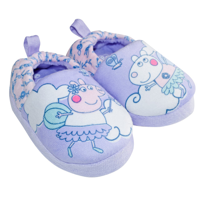 Pantoufles Peppa Pig & Suzy Sheep à semelles antidérapantes en peluche – Tailles 5 à 12T