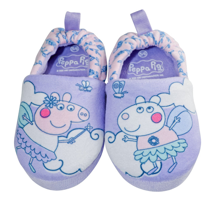 Pantoufles Peppa Pig & Suzy Sheep à semelles antidérapantes en peluche – Tailles 5 à 12T