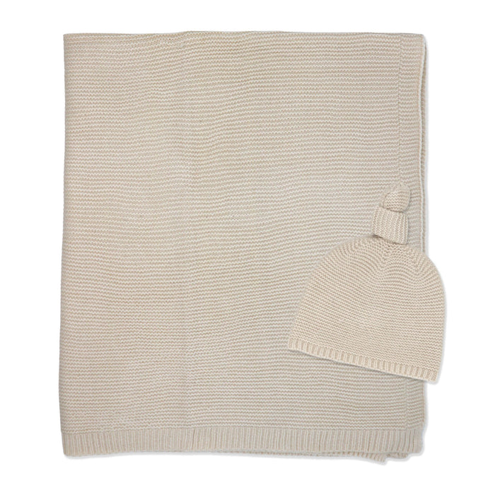 Baby Mode Signature 2 Piece Knit Blanket & Hat Set