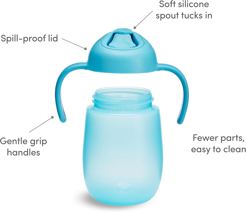 Gobelet d'apprentissage Munchkin Simple Clean avec poignées - 6 mois et plus, 200 ml - Lot de 1
