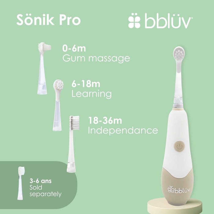 bbluv - Sonik Pro Toothbrush for Children - Rechargeable with LED lights
