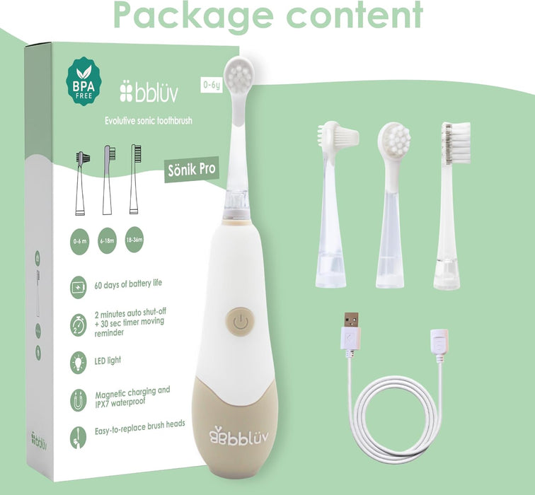 bbluv - Sonik Pro Toothbrush for Children - Rechargeable with LED lights