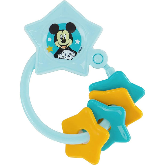 Ensemble de hochet et anneau de dentition étoile Mickey Mouse de Disney pour bébé - Bleu