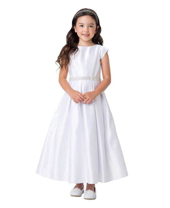 Robe en satin à manches courtes Sweet Kids® pour fille | 7 à 16 ans