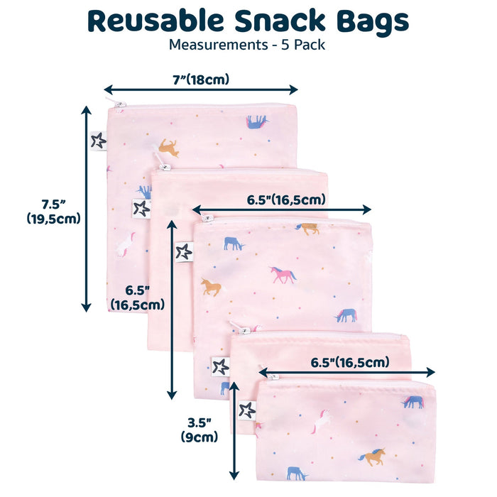 Tiny Twinkle Reusable Snack Bags 5 Pack