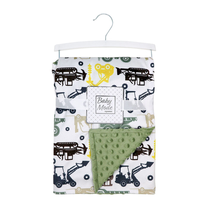 Baby Mode 2 Layer Reversible Mink/Popcorn Baby Blanket