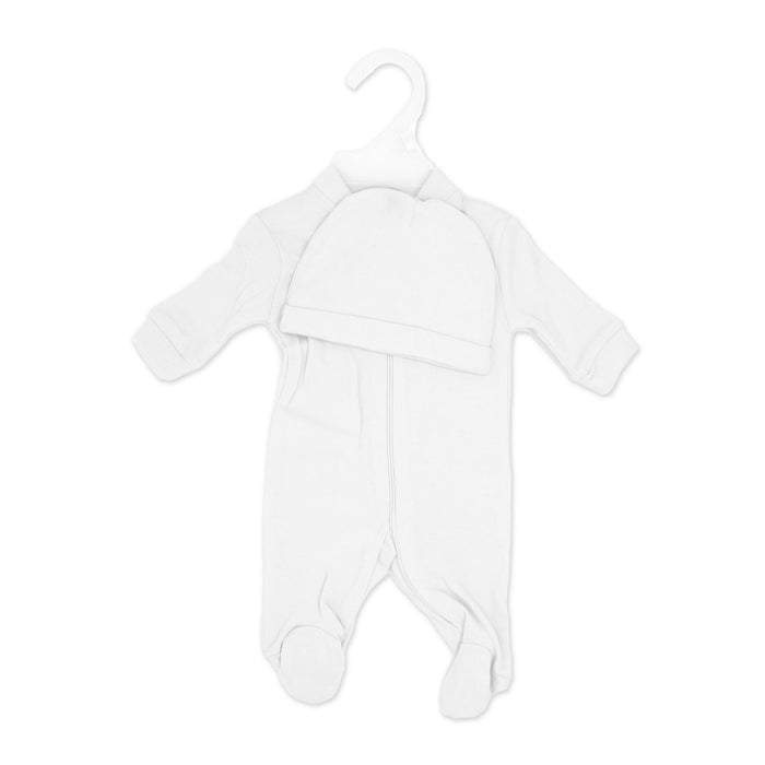 Dormeur uni Rose Textiles avec bonnet blanc
