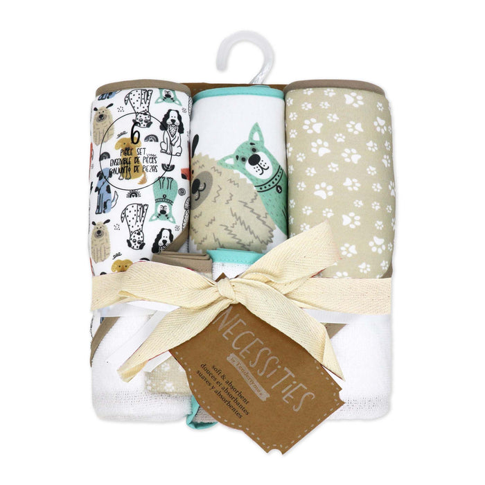 Rose Textiles 6pc Bath Set - 3 Hooded Towels w/ 3 Washcloths