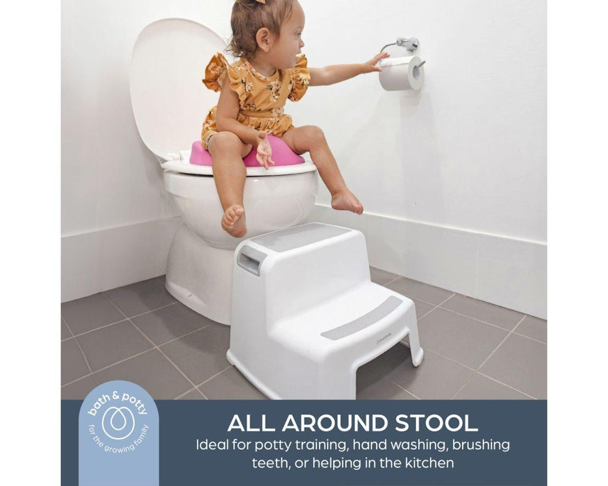 Dreambaby 2-Up Children Step Stool - Grey & White