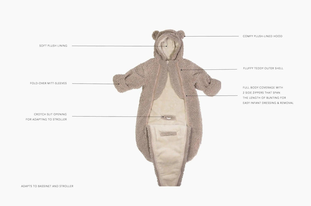 7 A.M.® - 7 A.M Bunting Bébé - Teddy Baby Sac - 3-6m (One size)