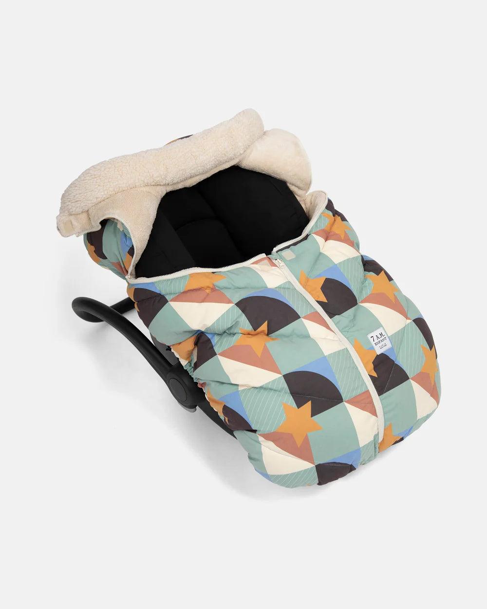 7 A.M.® - 7 A.M. Car Seat Cocoon - Benji Prints Sherpa Cover