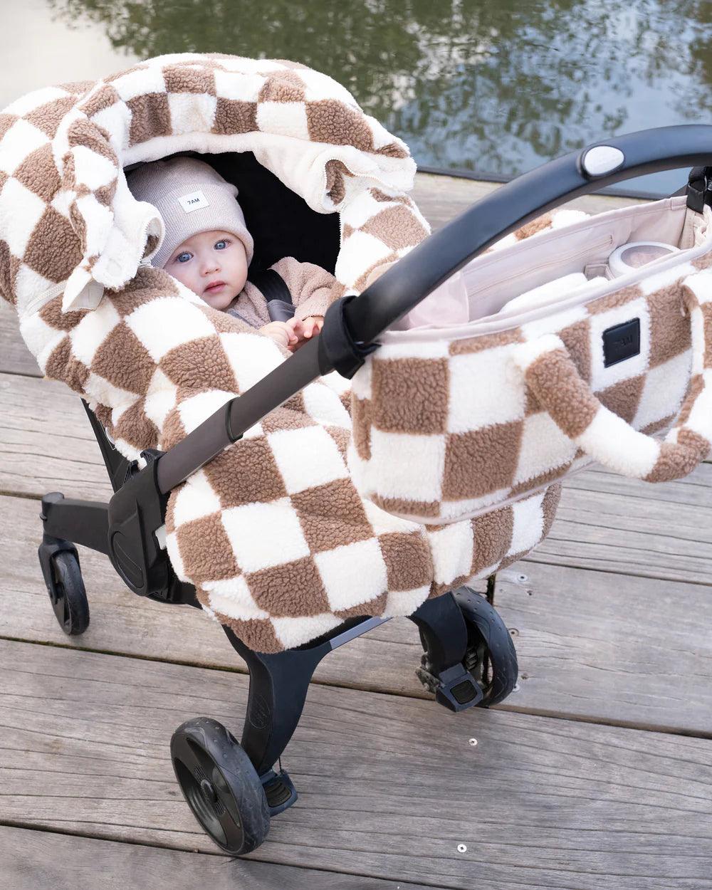 7 A.M.® - 7 A.M. Car Seat Cover & Stroller Cocoon - Checker Berber