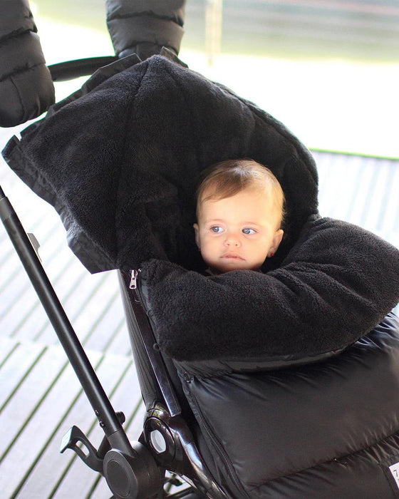 7 A.M.® - 7 A.M ENFANT Car Seat Cover & Stroller Footmuff Plush Pod - Plush Black