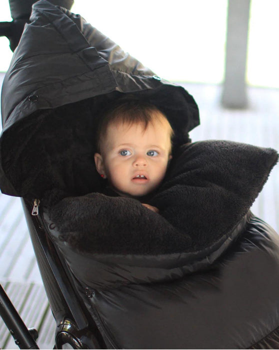 7 A.M.® - 7 A.M ENFANT Car Seat Cover & Stroller Footmuff Plush Pod - Plush Black