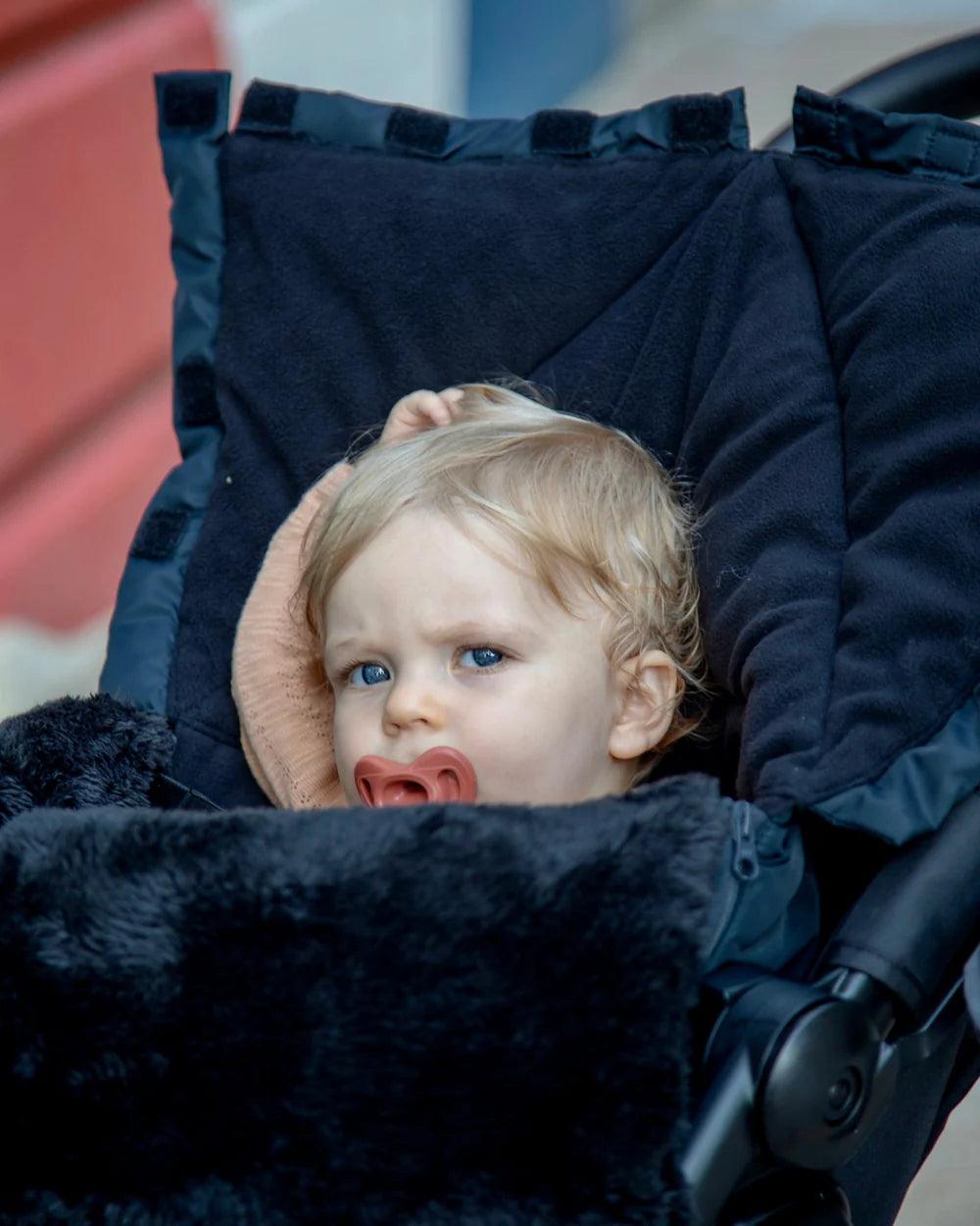 7 A.M.® - 7 A.M ENFANT Car Seat Cover & Stroller Footmuff Plush Pod - Plush Black