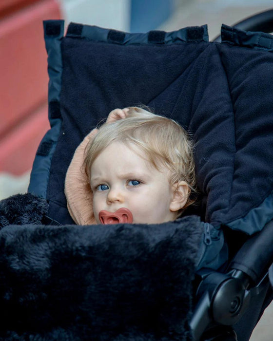 7 A.M.® - 7 A.M ENFANT Car Seat Cover & Stroller Footmuff Plush Pod - Plush Black