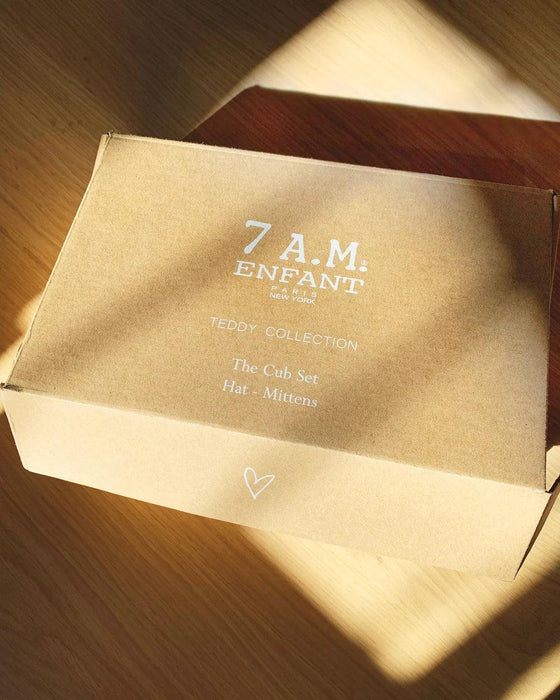 7 A.M.® - 7 A.M. The Cub Set - Teddy - Baby Hat & Mitts Set